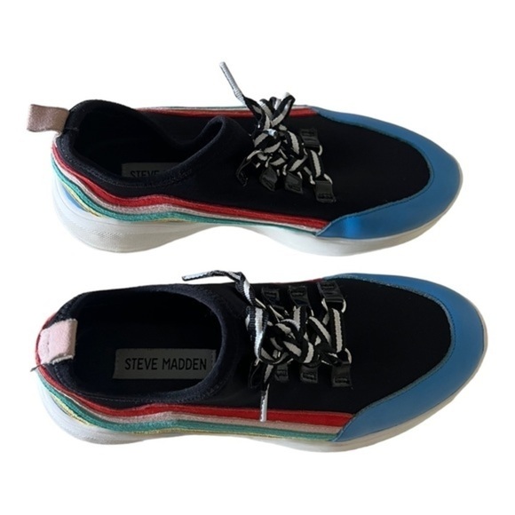 Steve Madden Cavo Black Multiple Color Sneakers Size 5.5 M - Picture 4 of 8